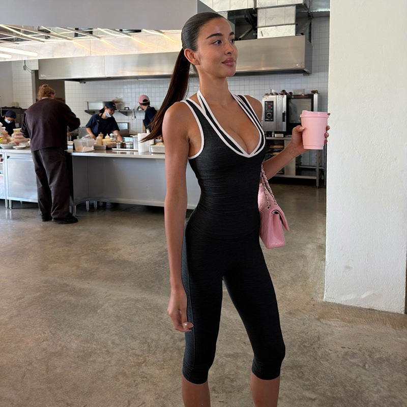Sleeveless Vest and Shorts Set