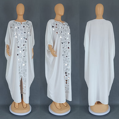 Hot Drill Patch Loose Dress