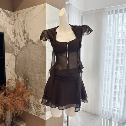 Casual Ruffle Dress Set Drip Depot