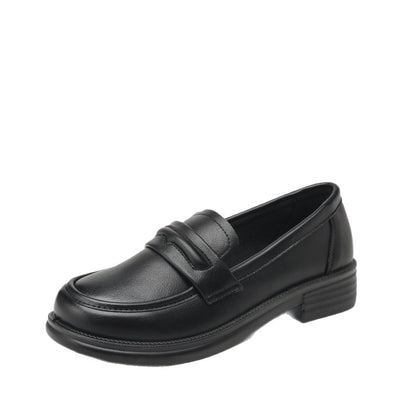 Round-Toe Thick-Soled Loafers