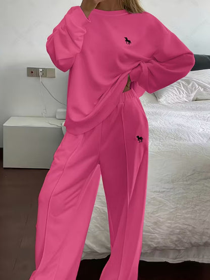 Casual Sweatshirt and Sweatpants Set