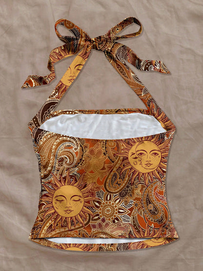 Womens Halter Neck Sling Top