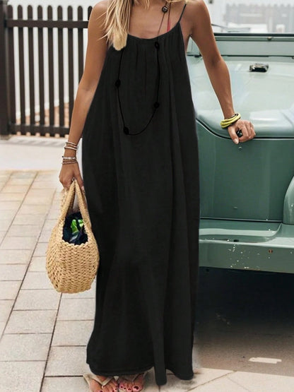 Strappy Backless Long Dress Drip Depot
