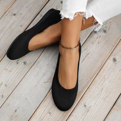 Knitted Flat Bottom Casual Shoes Drip Depot