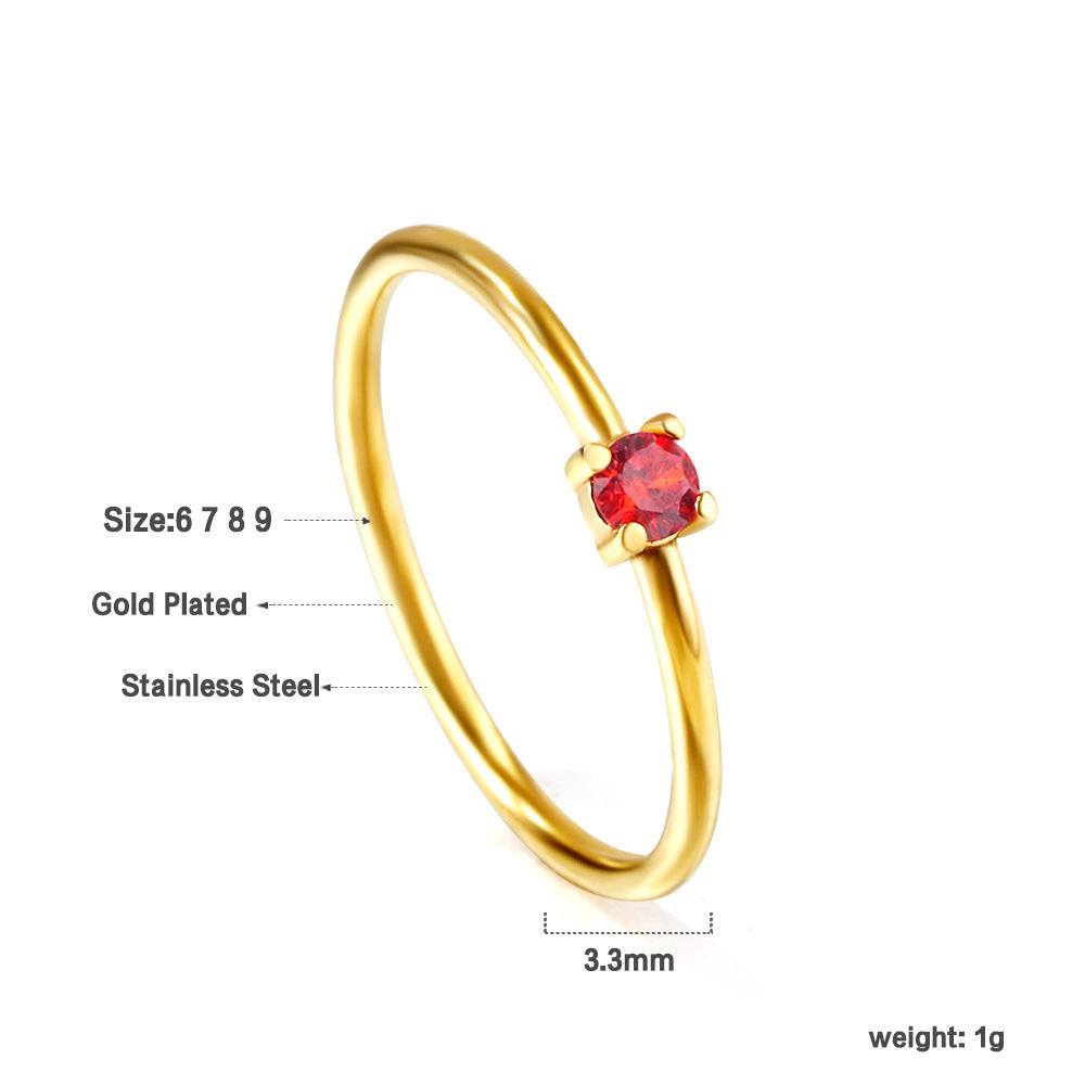 Zircon color-diamond ring Drip Depot