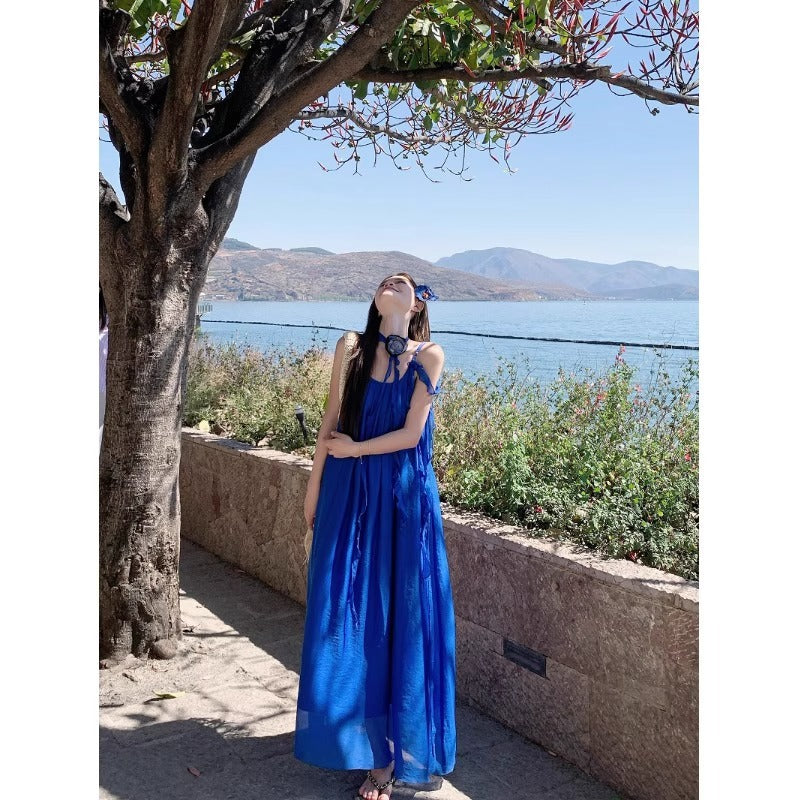 Klein Blue Suspender Dress