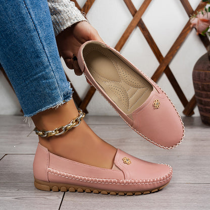 Solid Color Retro Women's Flat Loafers