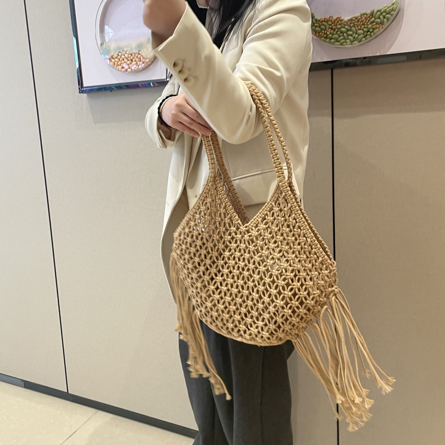 Woven Tote Bag for Women Drip Depot