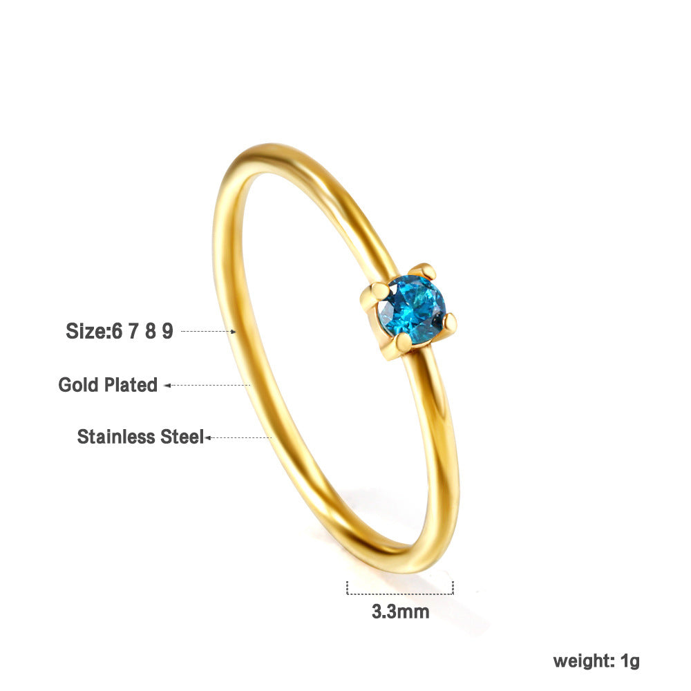 Zircon color-diamond ring Drip Depot