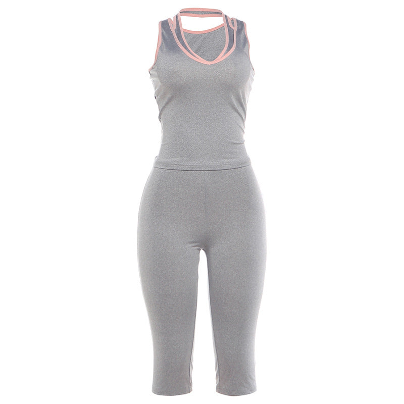Sleeveless Vest and Shorts Set