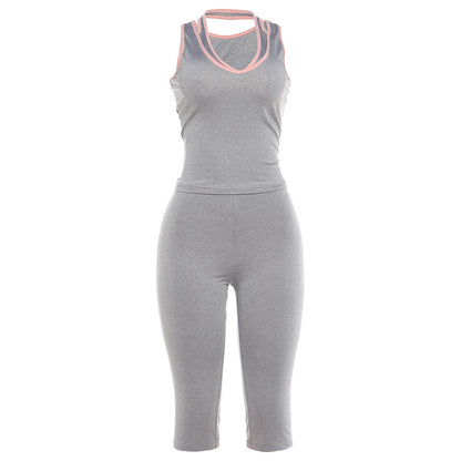 Sleeveless Vest and Shorts Set