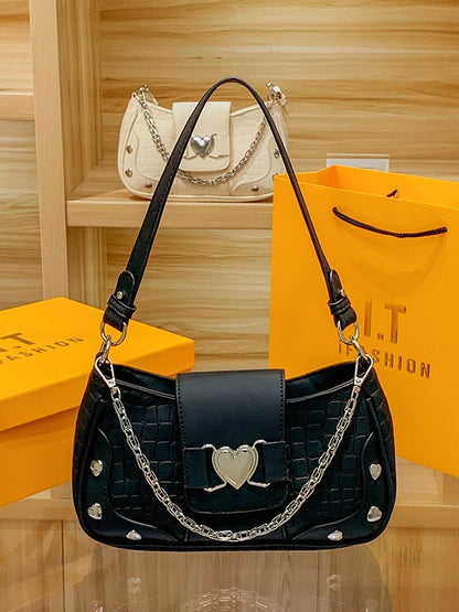 Heart Design Underarm Shoulder Bag