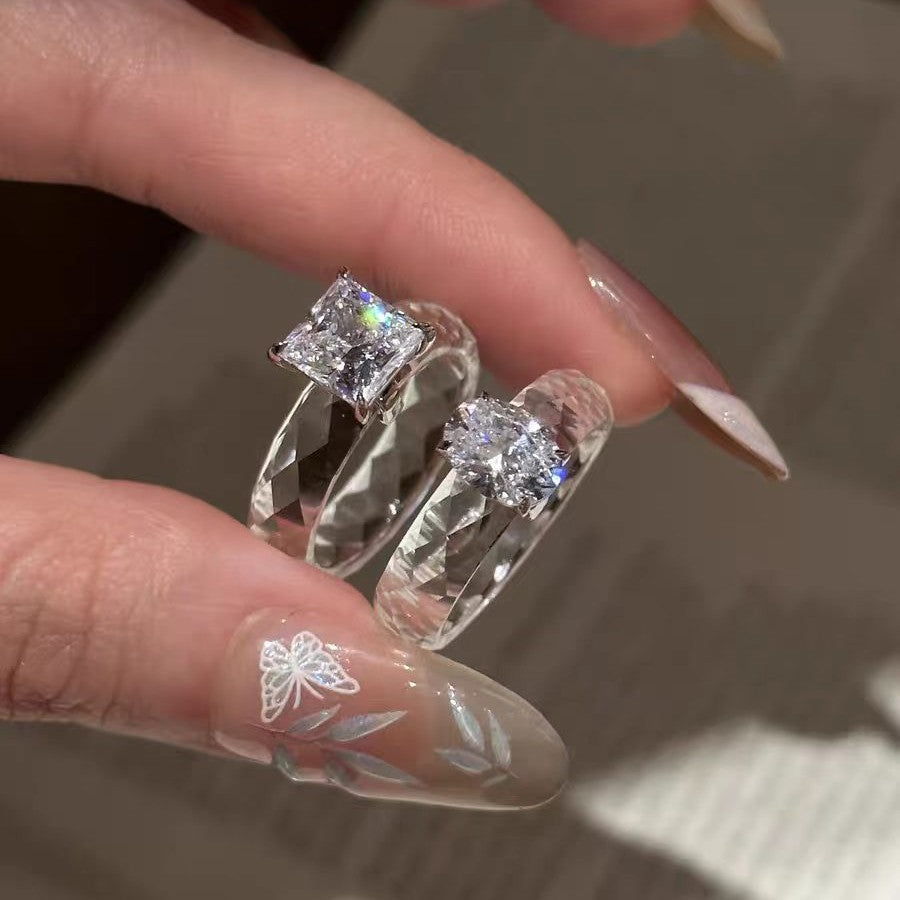 Super Shiny Minimalist Ins-Style Niche Personality Ring for Women Drip Depot