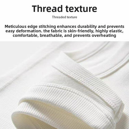 Pure Cotton Ribbed Tank Top Casual Camisole