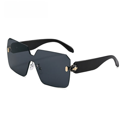 Rimless Cut Edge Snake Head Sunglasses