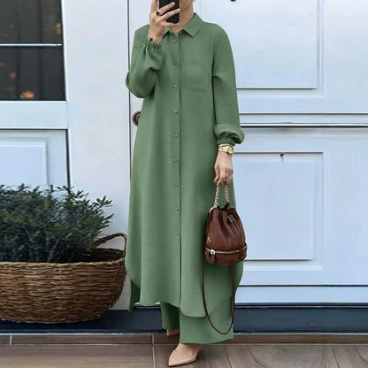 Two-Piece Shirt and Trousers Set