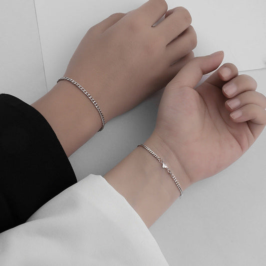 Geometric Heart Couple Bracelet Set Drip Depot