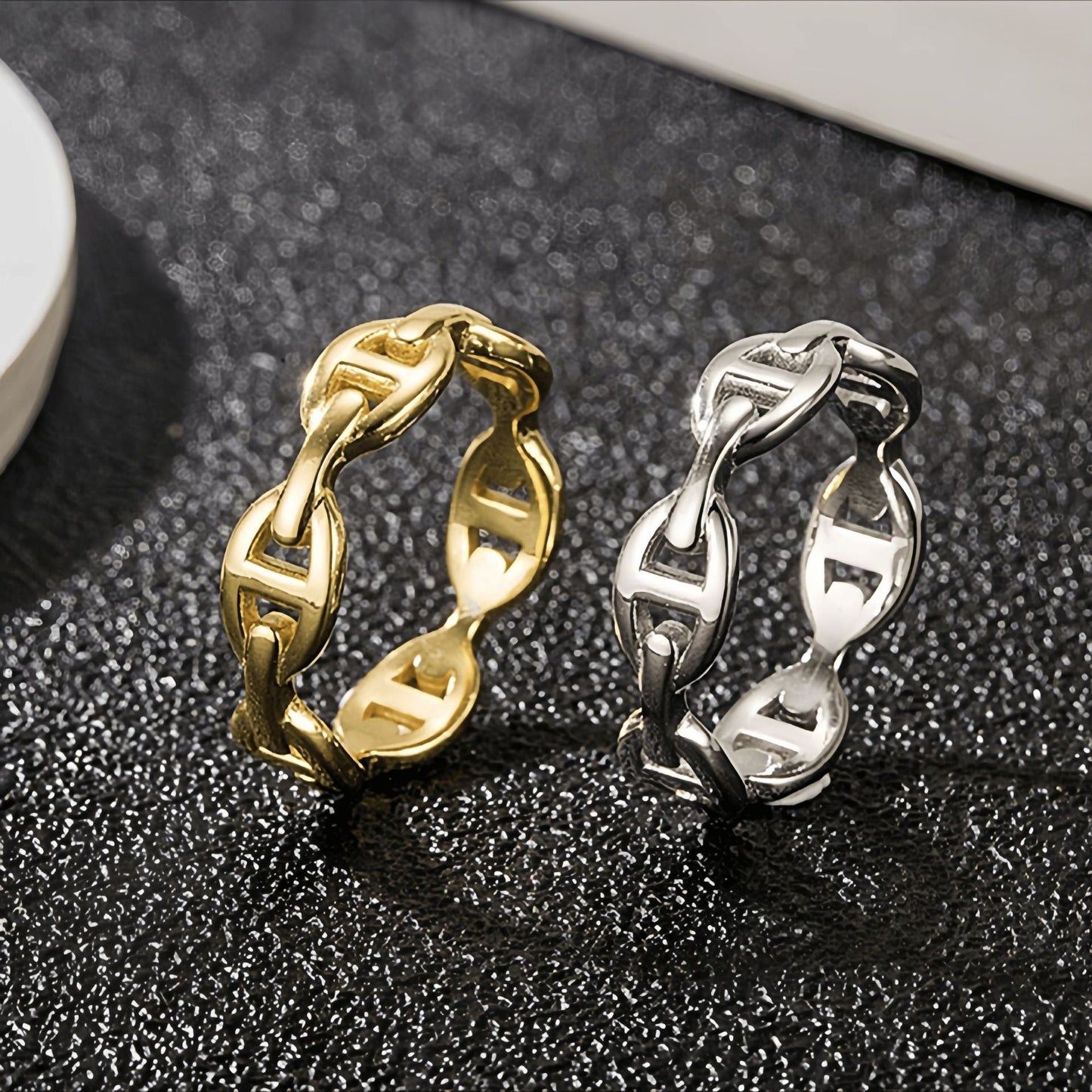 Titanium Steel Pig Nose Ring 18K Gold Plated Unisex Jewelry Drip Depot
