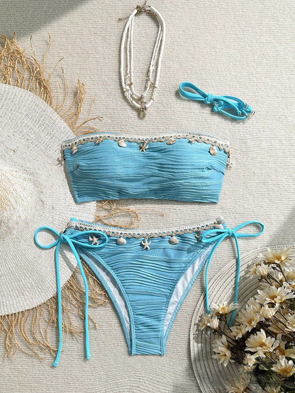 Strapless Shell Bikini Swimwear