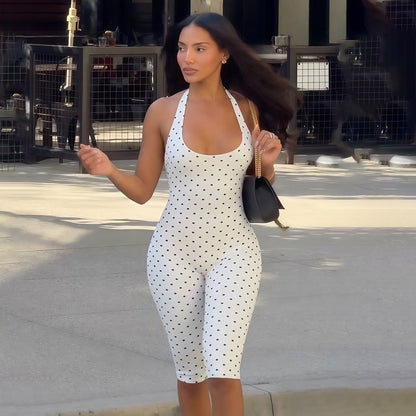 Women's Sleeveless Bodysuit with Low Neck and Open Back Drip Depot