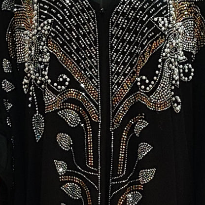 Plus-Size Chiffon Rhinestone Ethnic Dress