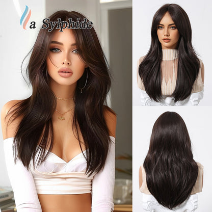 Long Curly Synthetic Hair Wig with Gradient Colors 24inch