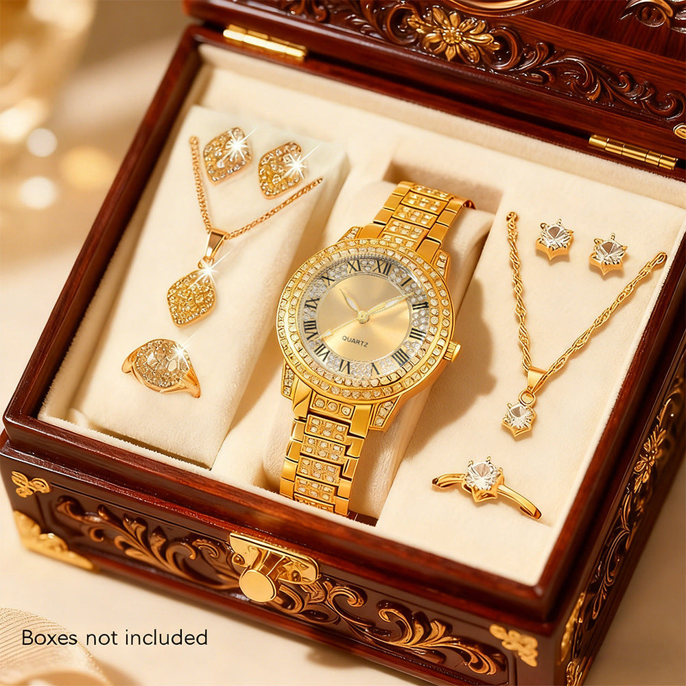 Diamond Accent Quartz Watch Set
