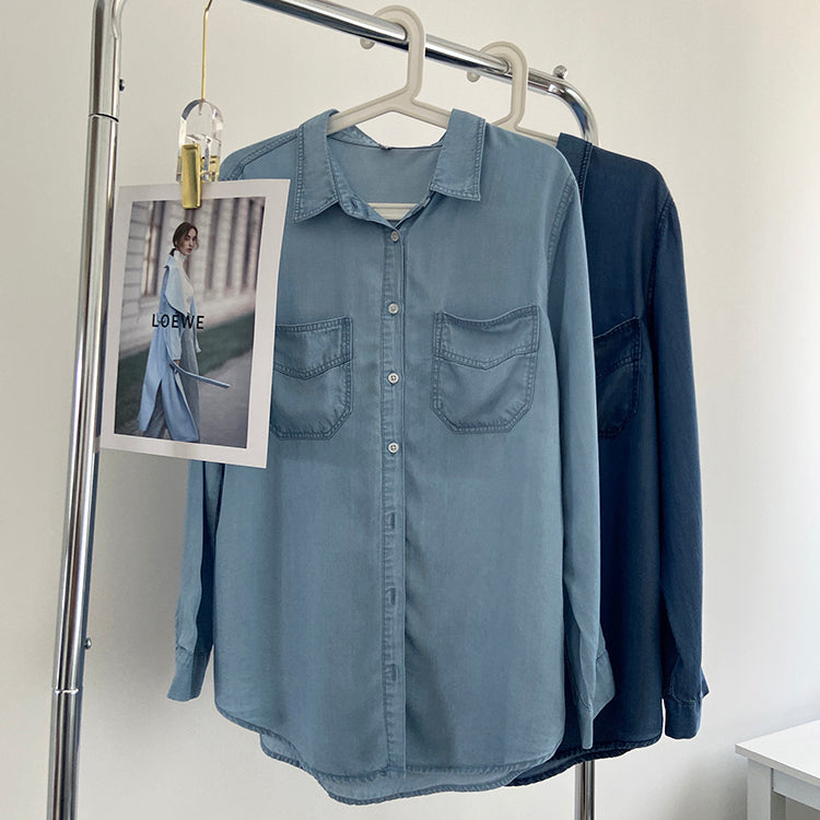 Retro Soft Cotton Lapel Shirt for Women