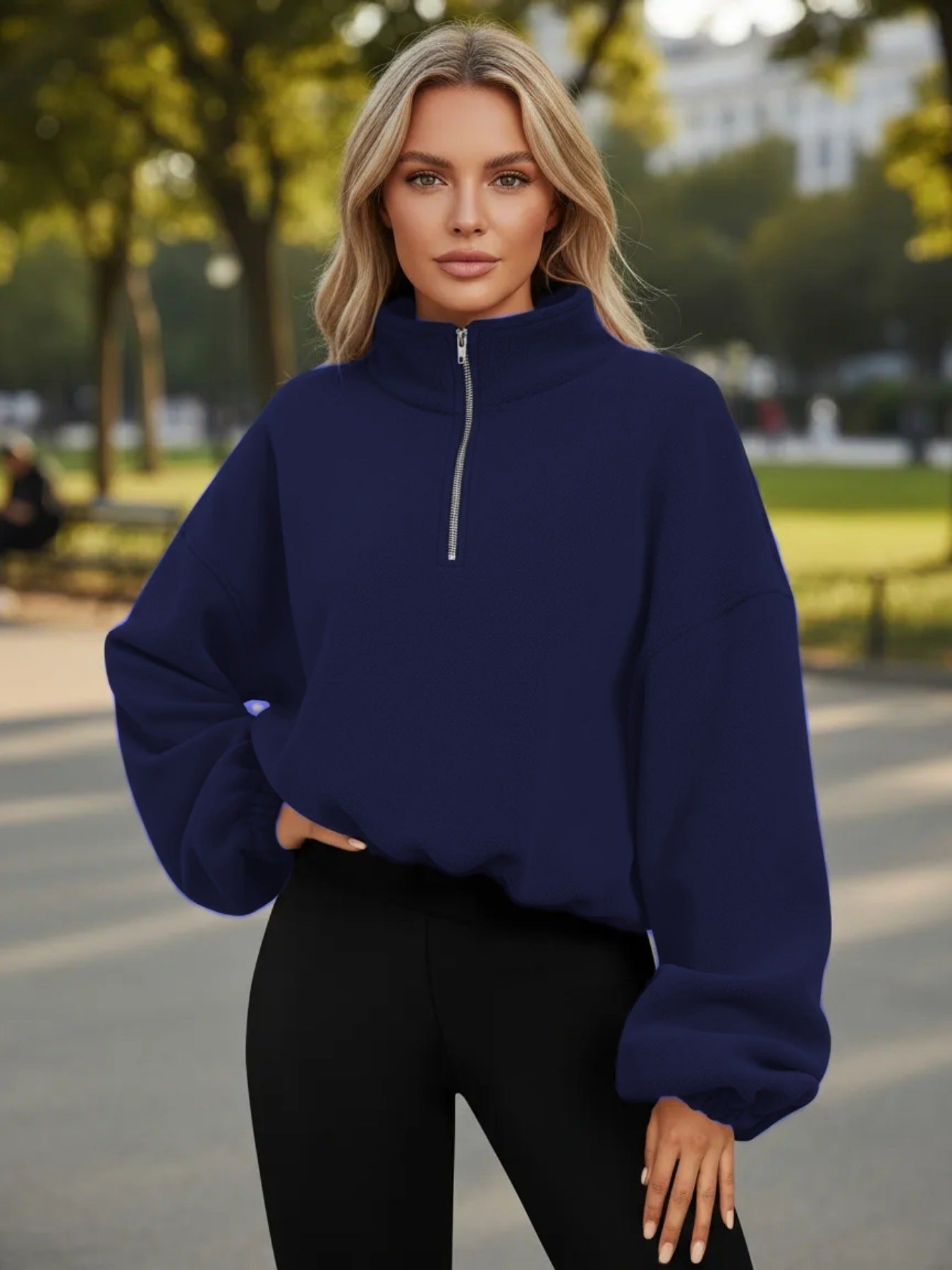 Half-Zip Fleece Sweatshirt