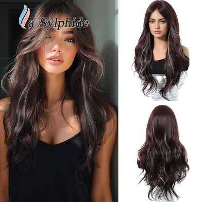 Long Curly Synthetic Hair Wig with Gradient Colors 24inch