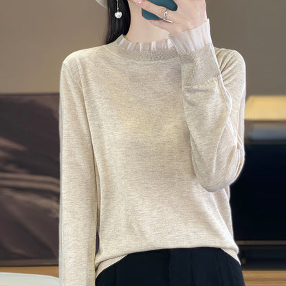 Lace Detail Knit Pullover Top