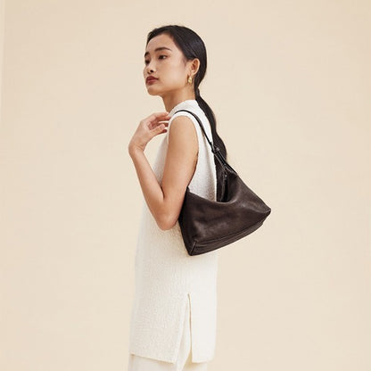 Genuine Leather Hobo Bag