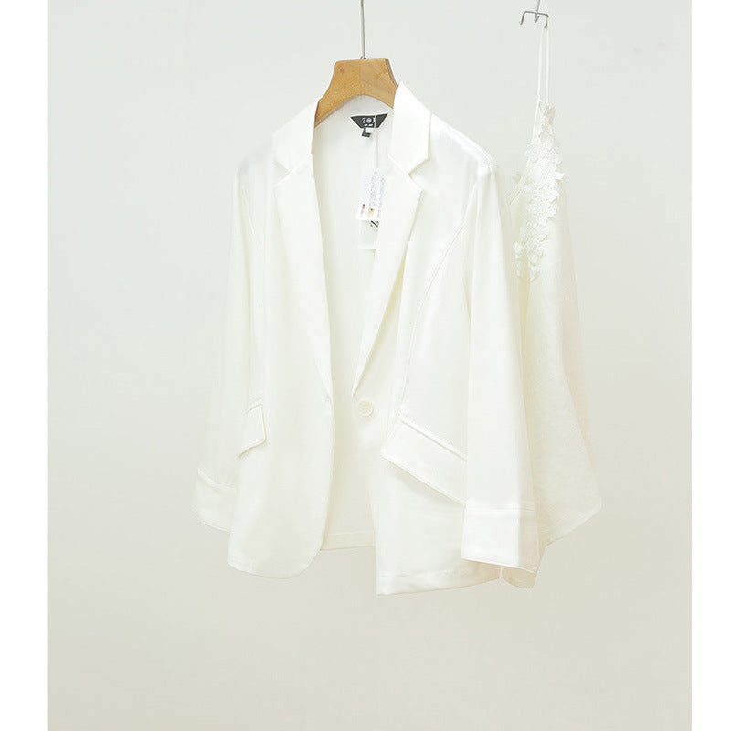 Elegant Linen Blend Blazer for Women