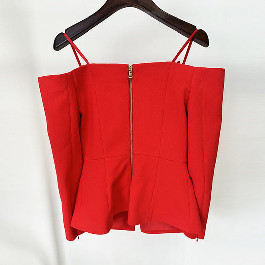 Fashion OffShoulder Blazer Jacket