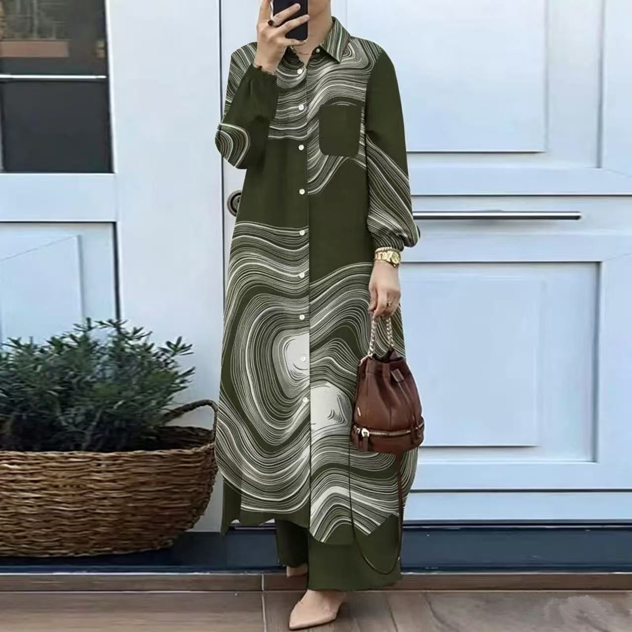 Two-Piece Shirt and Trousers Set