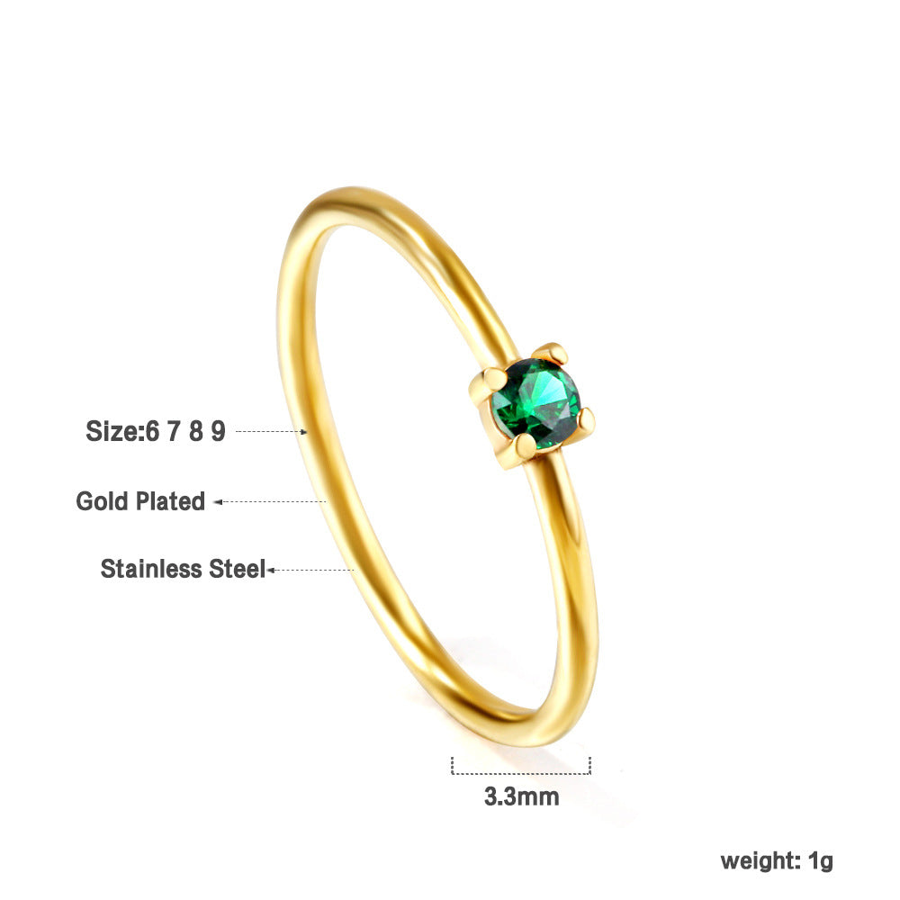 Zircon color-diamond ring Drip Depot