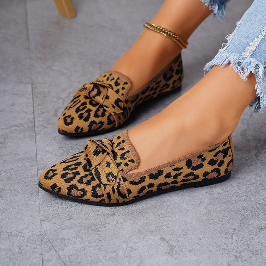 Womens Pointed-Toe Slip-On Flat Shoes Drip Depot
