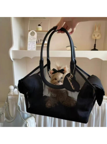 French Style Mesh Pet Carrier Bag