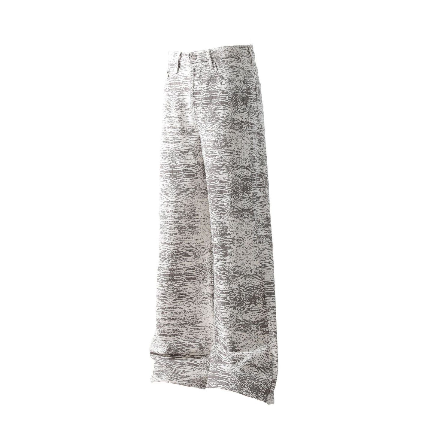 Retro Bootcut Denim Jeans with Snake Pattern Drip Depot