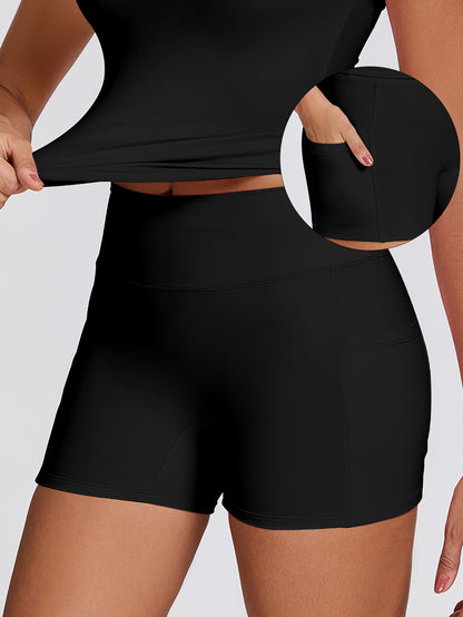Yoga Sports Set with Pocket Shorts