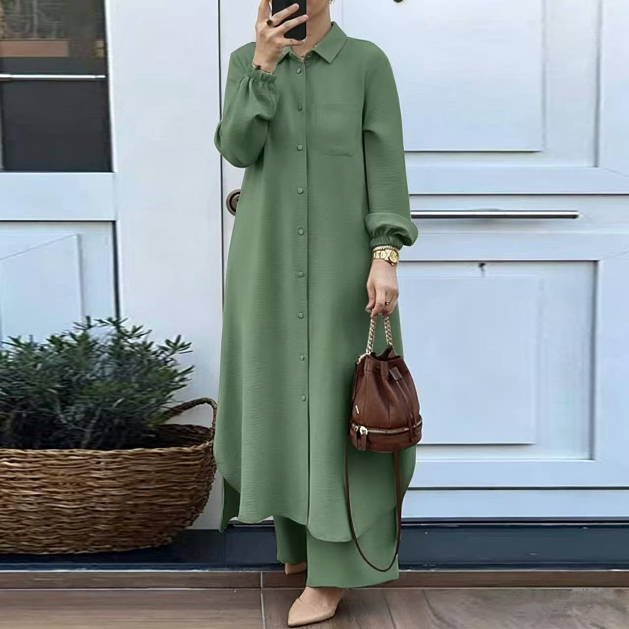 Two-Piece Shirt and Trousers Set