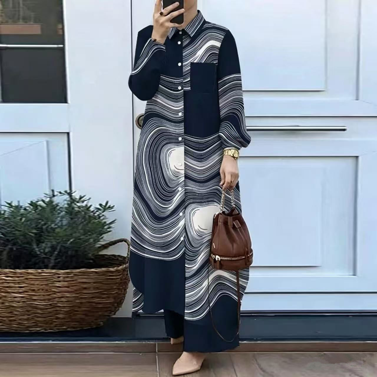 Two-Piece Shirt and Trousers Set