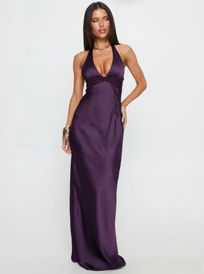 Slim Fit Deep V-Neck Dress