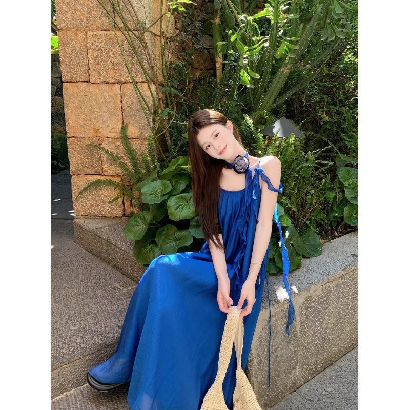 Klein Blue Suspender Dress