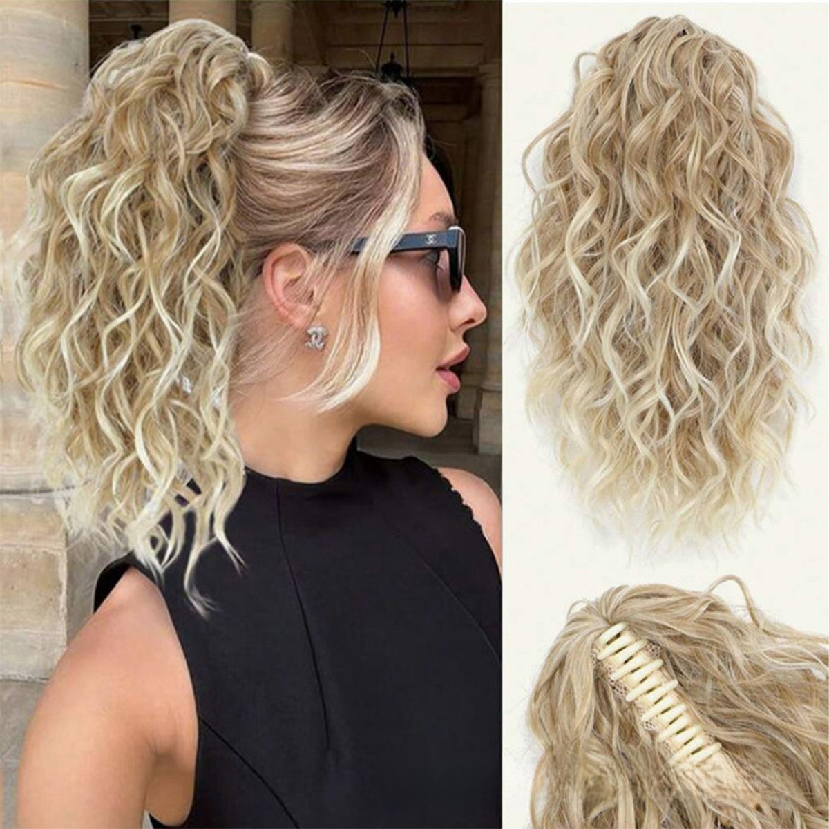 Water Wave Ponytail Hair Extension with Clip Drip Depot