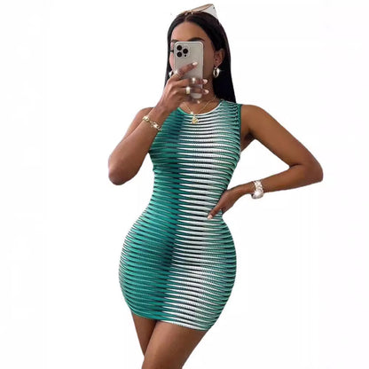 African Print Milk Silk Stretch Dress