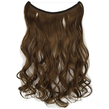 Seamless Fish Line Hair Extension Curly Synthetic Wig