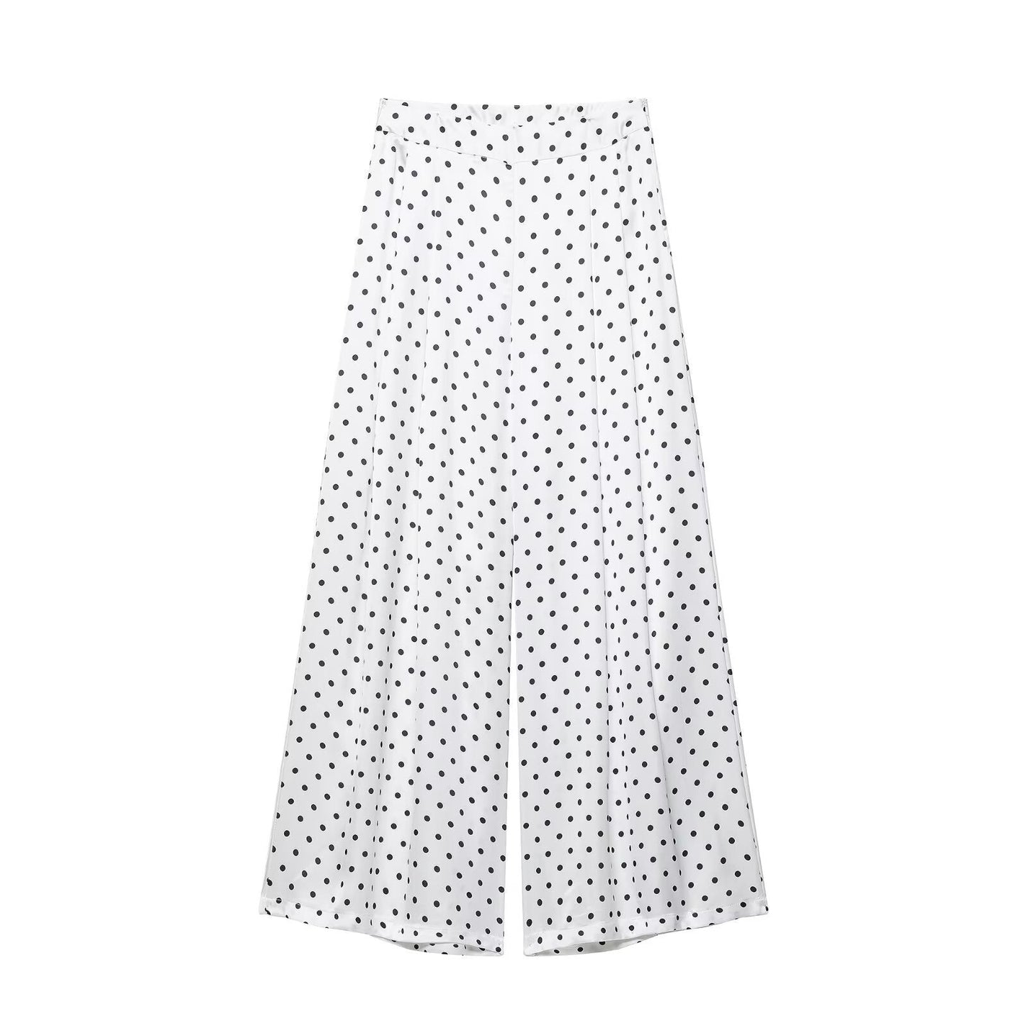 Women's Polka Dot Shirt and High-Waisted Pants Drip Depot