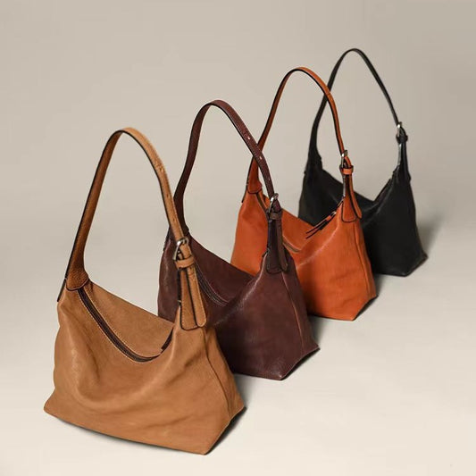 Genuine Leather Hobo Bag