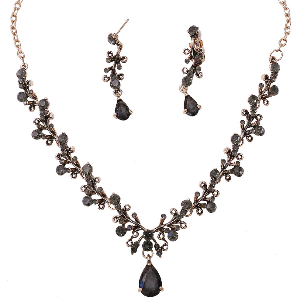 Bridal Zircon Necklace and Earrings Set